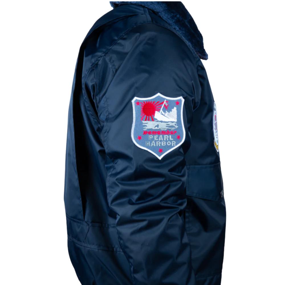 AVIATRIX Men's Top Gun Aviator Bomber Jacket (Y2Y9) - Navy Blue