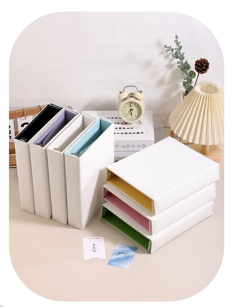 Ordner A5 Kpop Fotokarten Sammelbuch Magnetverschluss Großer Kartenhalter Macaron PU Idol Foto Karten Sammlung