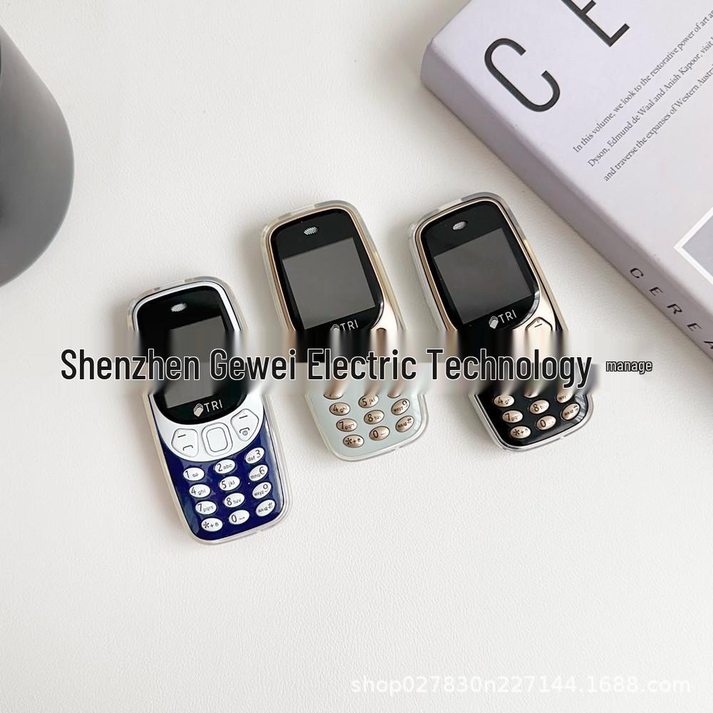 

Q3308pro Mini Bluetooth Phone: Multi-function, Three-card Capability, Color Screen, Camera, Button Design. Gray [Multilingual, not for domestic use]