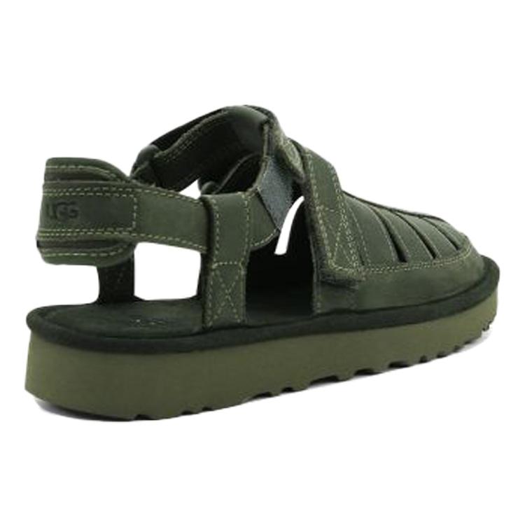 UGG Dune Fisherman Cowhide Green Sandals Men's 1102694-MSG