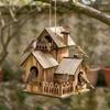 Handgefertigtes Vogelhaus aus Holz Wasserdichte Vogelnisthöhle Kreatives Lebensraum für Wildvögel Garten