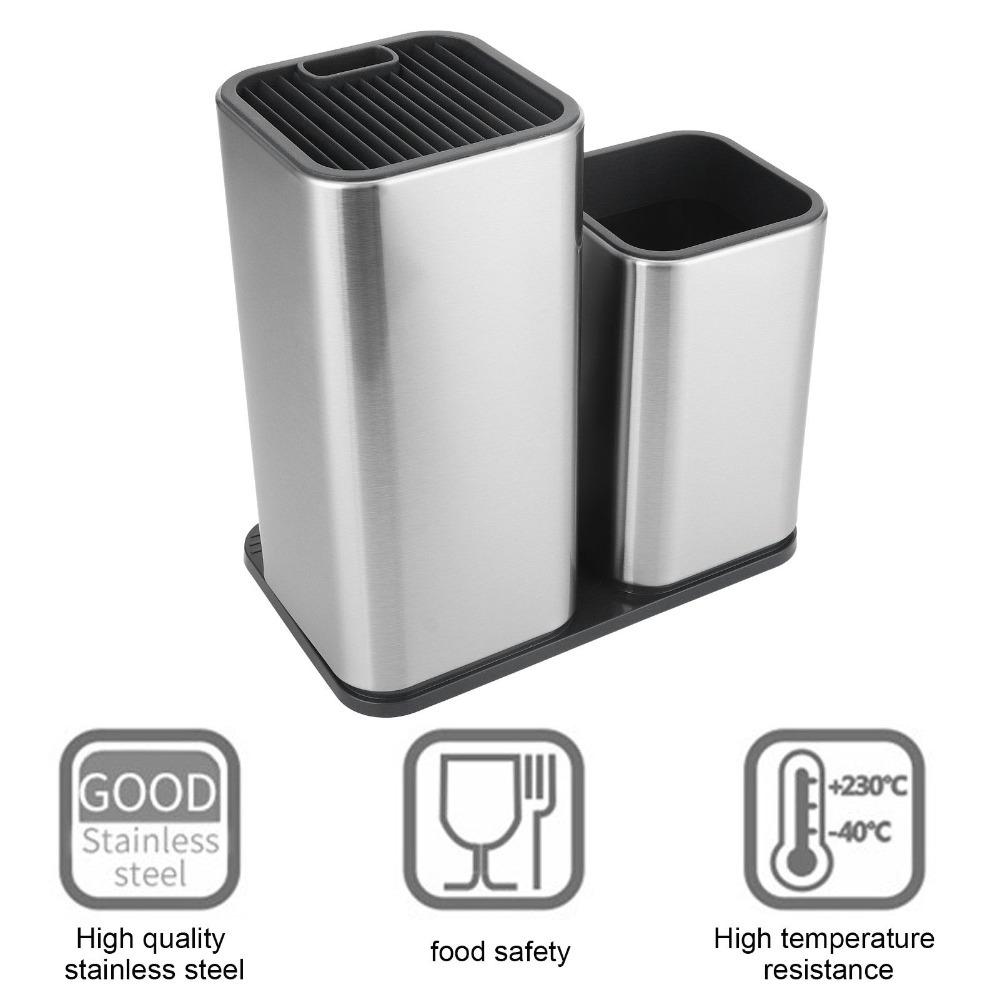 Rustless Steel Utensil Bucket Thickened Storage Tube Chopstick Container Dining Cabinet Utensil