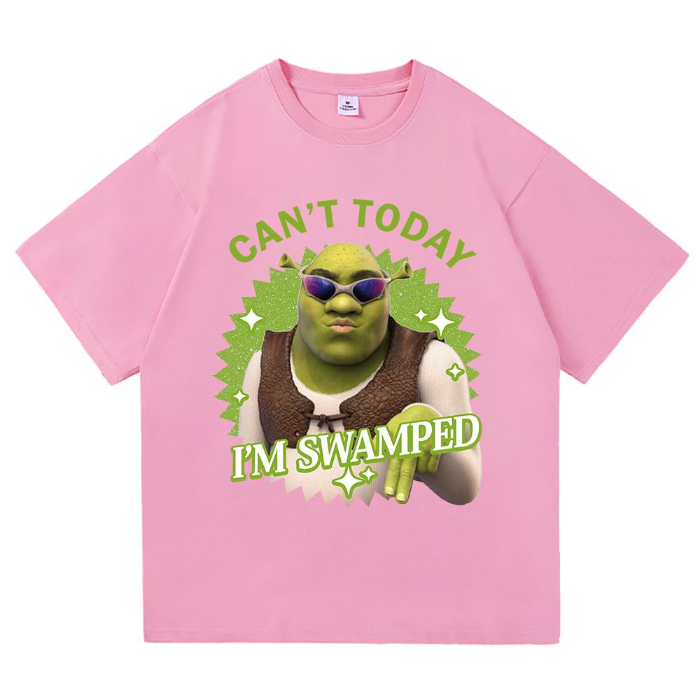 Cant Today Im Swamped T Shirt UnisexWomen Harajuku Aesthetic Graphic Funny Anime TShirt High Quality Vintage Cotton Tees Shirts