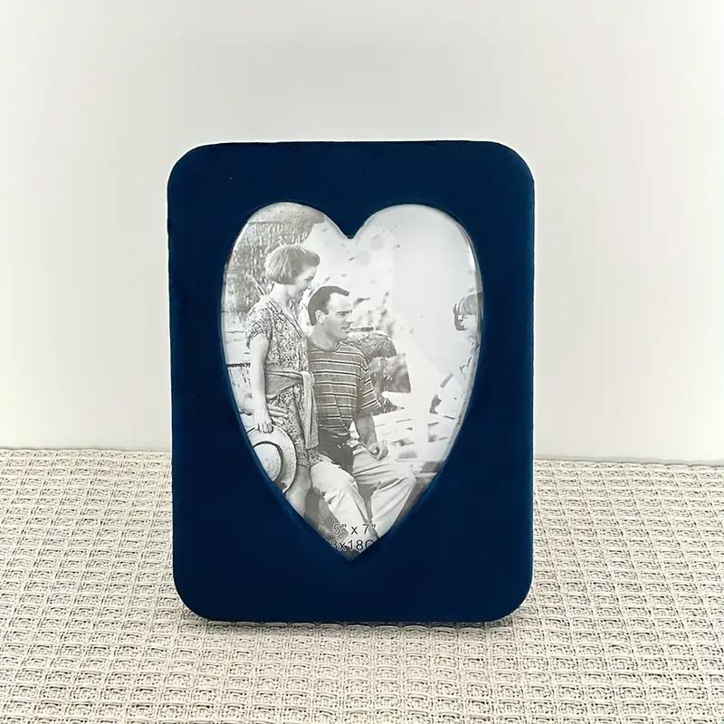 1PC Velvet Luxury Tabletop Velvet Frame Elegant Photo Display 3D High-end Luxury Modern 20x15cm