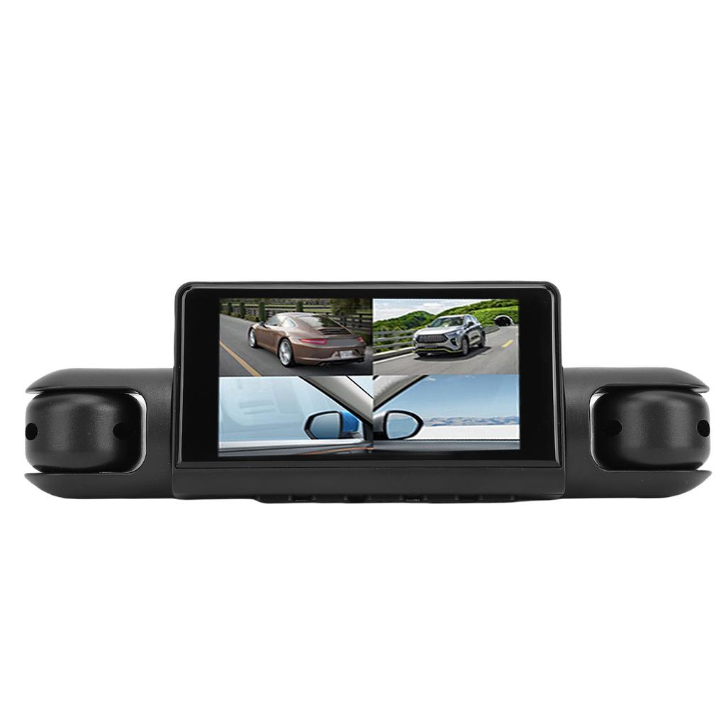 Dash Cam Front Rear Inside 4 Lens 1080P HD Wide Angle Dashboard Camera Recorder with 2.7 Inch Screen for Car