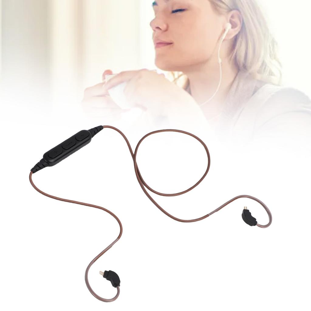 Adapter Cable, Replacement 5.3 Earphone Adapter with Microphone and Volume Control for 0.78mm 2-Pin Headphones