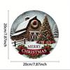 Merry Christmas X Iron Sign  Round Aluminum Decor for Coffee Shops Bedrooms Kitchens Restaurants Bars