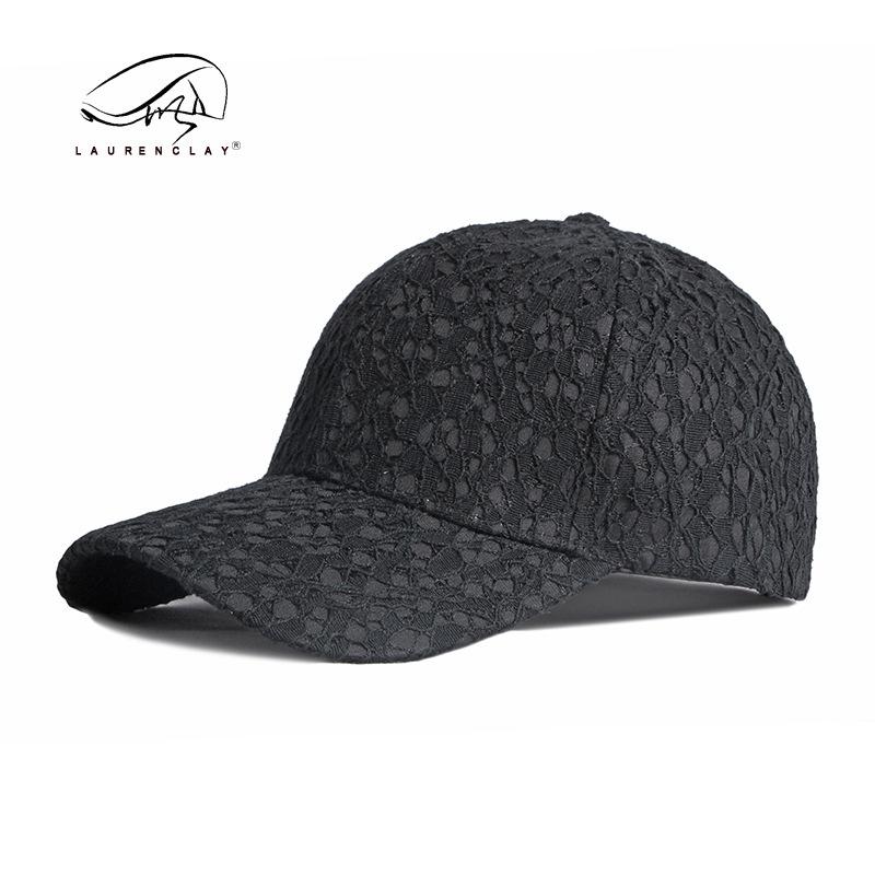 Hat Women's Baseball Cap New Solid Color Lace Comfortable Breathable Cap Outdoor Casual Sun Hat