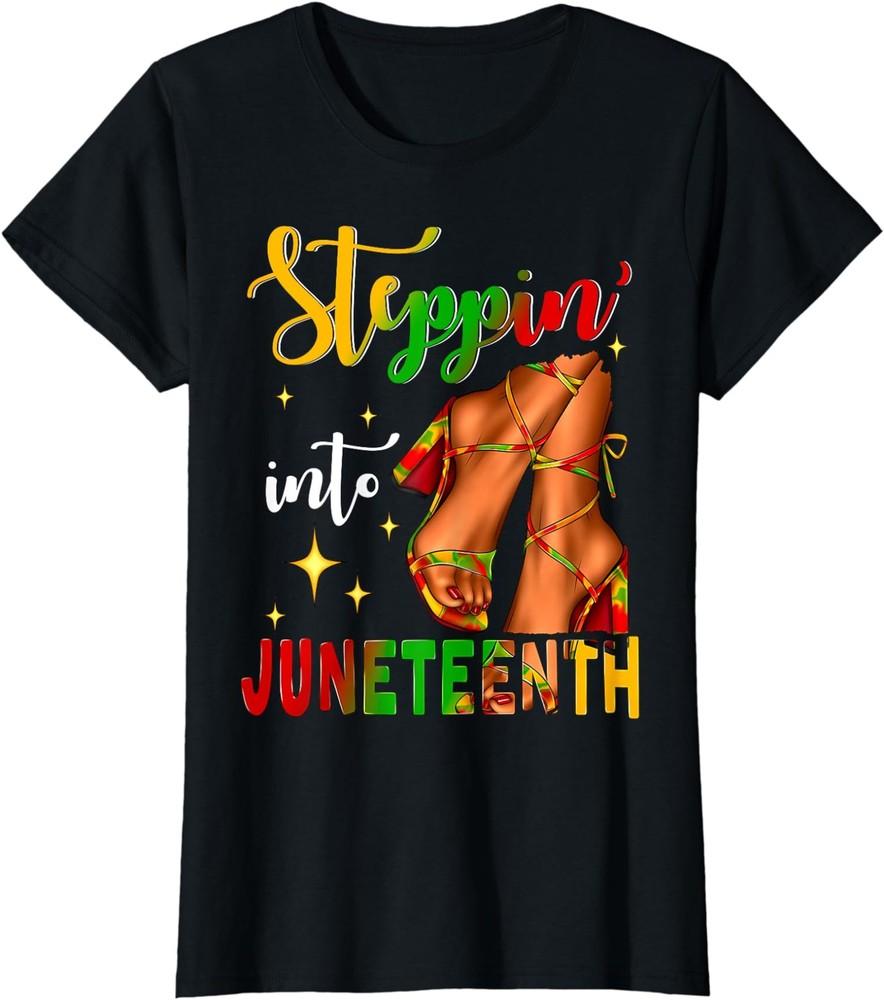 Stepping Into Juneteenth Like My Ancestors Women Ladies  Crewneck T-Shirt Unisex T-Shirt S