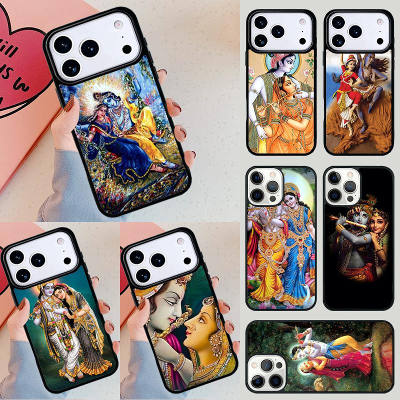 Lord Krishna Radha Phone Case For iPhone 17 Air 14 15 13 12 Max Cover For Apple 16e 11 Pro Max Plus Coque