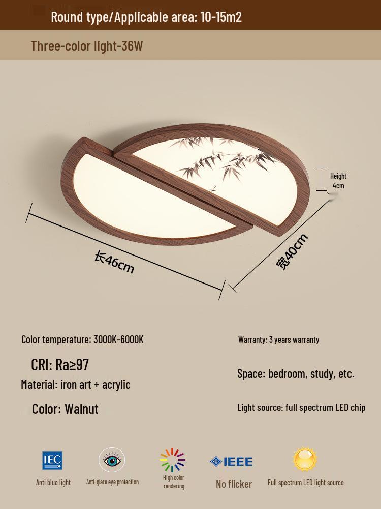 Song Dynasty-Inspired Zen Bamboo Ceiling Light: Retro Creative Square Design for Bedroom or Study