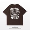 American high street trendy brand letter printing heavy cotton short-sleeved T-shirt women's summer loose and versatile couple top ins