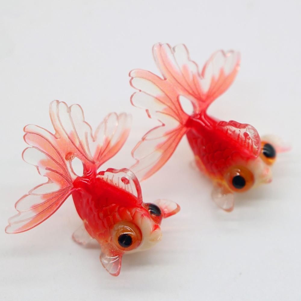 Handmade Materials Mini Goldfish Figurine PVC Material DIY Craft Figurine  Home Decor