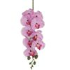 5pc Artificial Phalaenopsis Orchid 9 Heads Soft Latex Butterfly Orchid Flower Branch for Wedding Floral Decoration