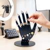 Hand-shaped Ring Stand Hand Shape Holder, 2D Wooden Jewelry Display for 3D Texture Rack Rings Necklace, Minimalist Dresser Decor, Decorative