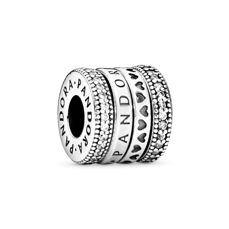 Pandora Heart Rotating Charm Women Jewelry Silver 797402CZ Box,F,Silver