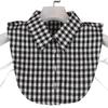 Women's Versatile Plaid Fake Collar Shirt - Korean Style Fashion Accessory
