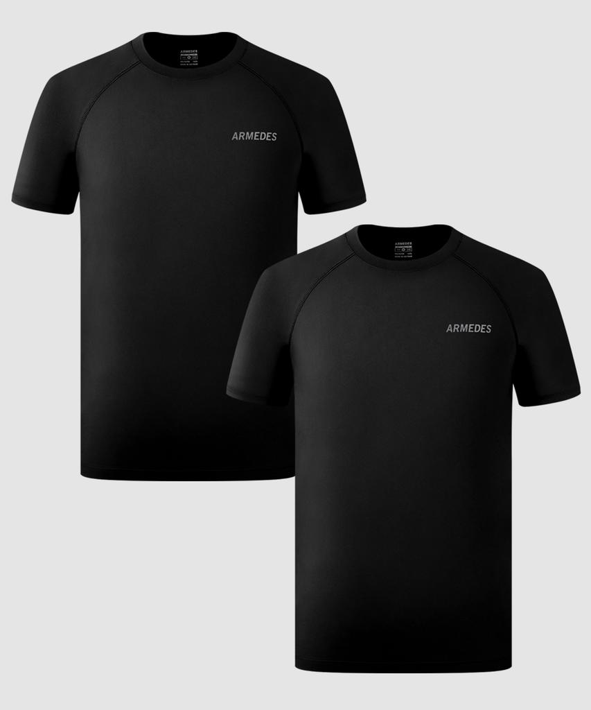 ARMEDES [2Pack] Armedes Four-Way Stretch Superdry Short Sleeve T-Shirt Ar-197 (A Type)