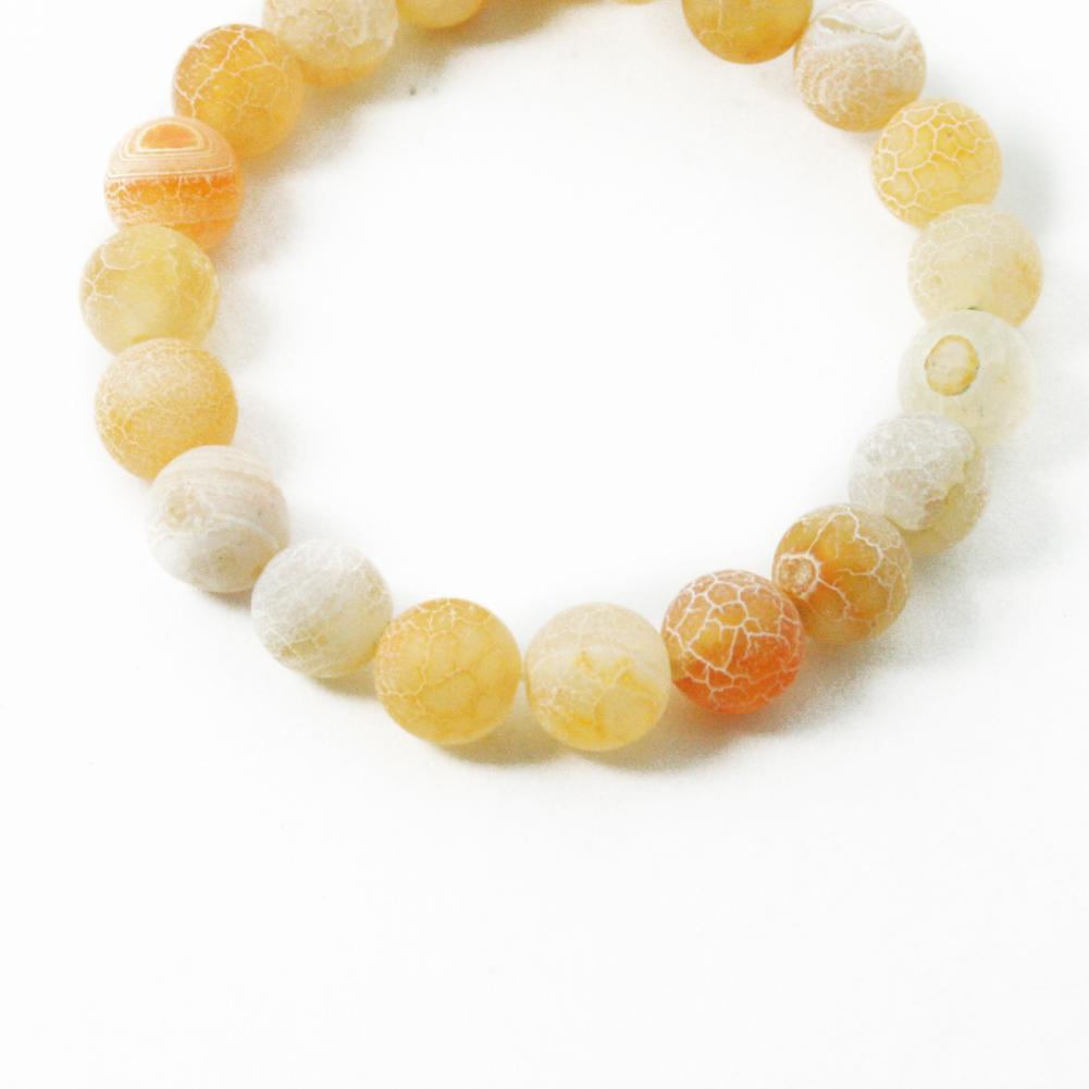 Natural Stone Frost Crab Colorful Carnelian Round Loose Beads 6 8 10 12 14MM For Jewelry Making