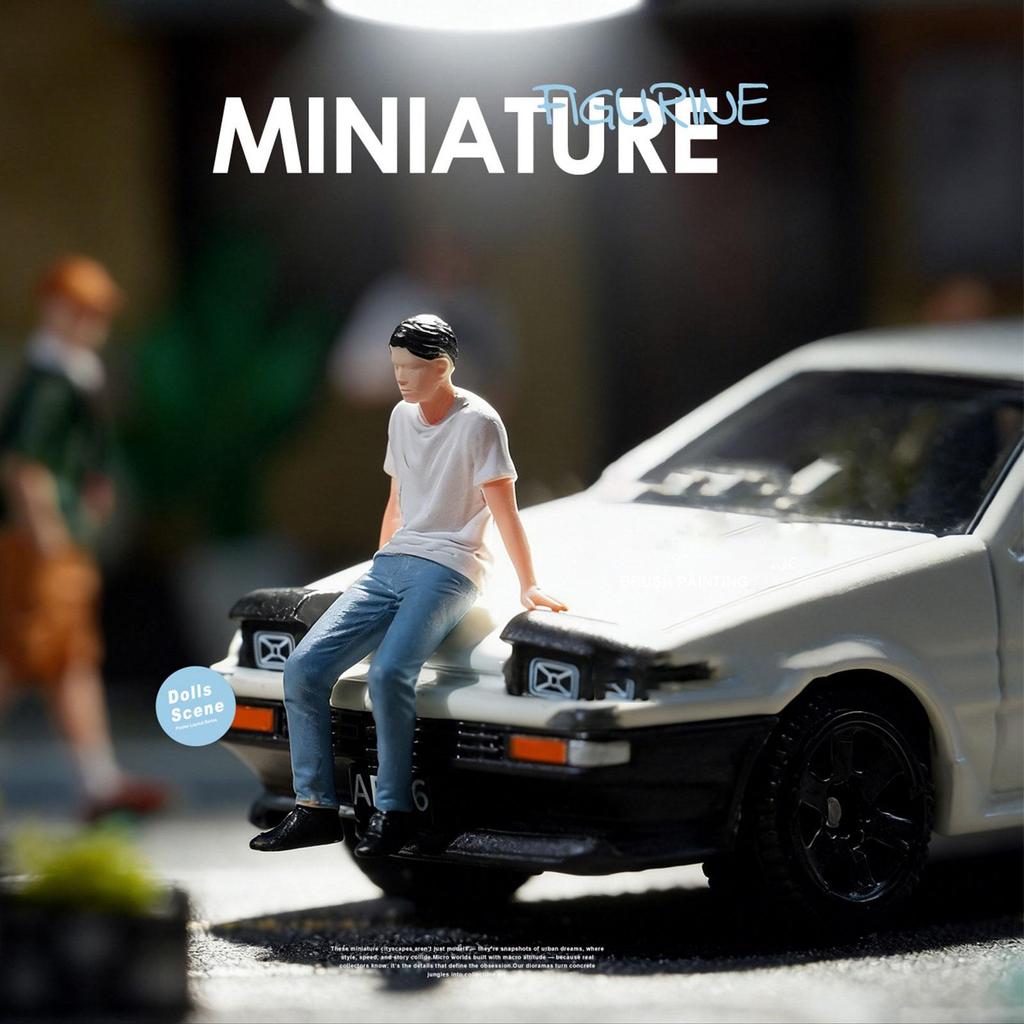 1 Piece Miniature Figurine 64 People Model Collectible Diorama Figure Doll Toy Resin Hand Painted