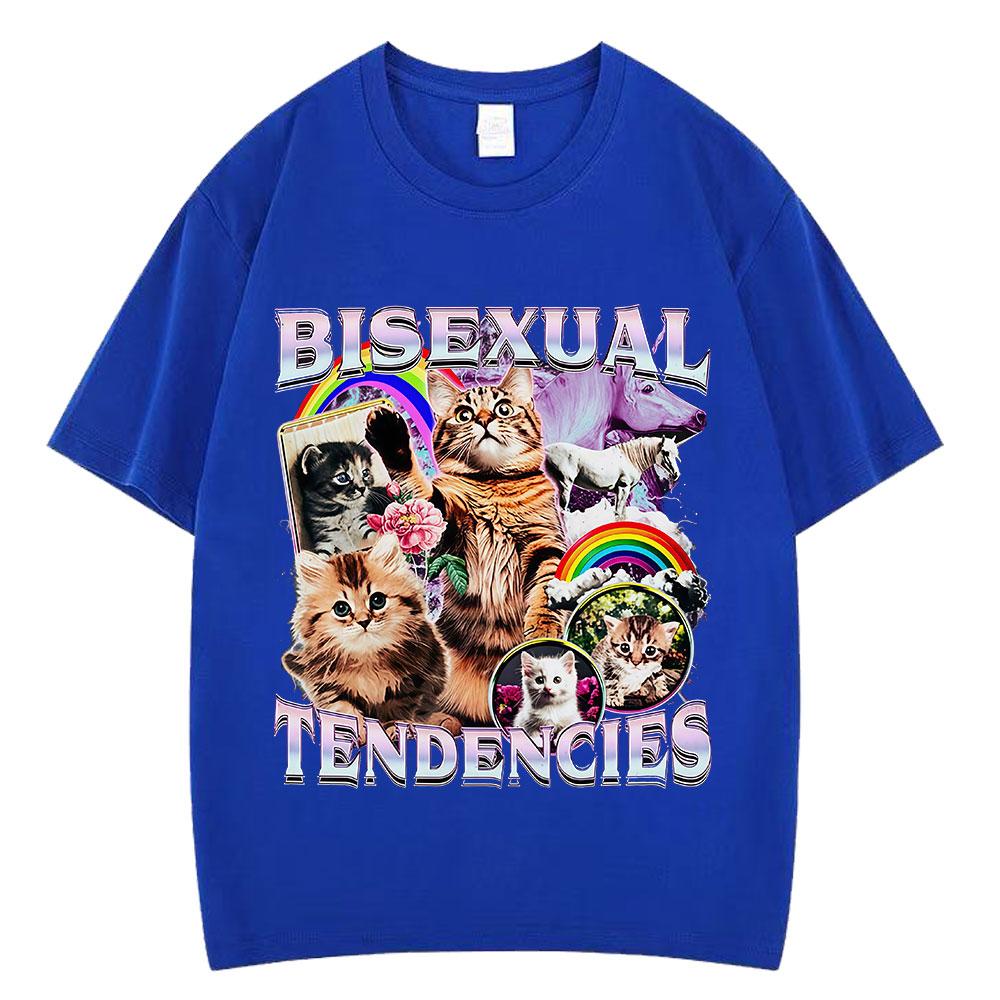 Funny Cat Meme T Shirts Unisexs Unisex Casual Aesthetics Cotton T Shirts Fashion Harajuku Oversized Short Sleeve Loose Tshirts