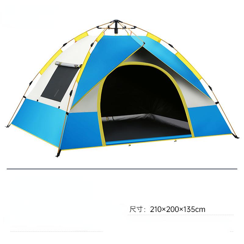 Αυτόματη σκηνή 3-4 ατόμων αδιάβροχη σκηνή κάμπινγκ ατόμων για καταφύγιο στον ήλιο Ταξίδι πεζοπορία Εύκολη άμεση εγκατάσταση Protable Backpacking