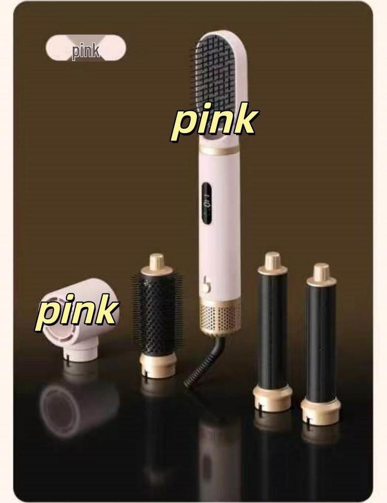 Cross-border Exclusive 5-in-1 Hair Dryer & Styling Comb with Detachable Nozzle and Self-Suction Curling Iron