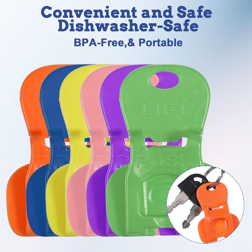 12 PCS Easy Tab Opener & Drink Protector, 6 Colors Sealing Simple Plastic Bottle Opener Complete Cover Easy Tab Opener Drink Cans Protector Cap for