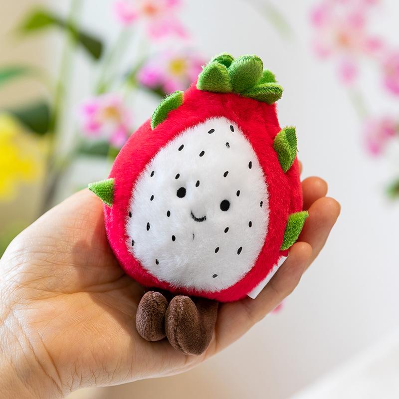 Simulation Fruit Pendant Plush Toy Lychee Mangosteen Fortune Doll Wedding Ceremony Throwing Doll Catching Machine Doll