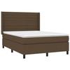 Maison Exclusive - Sommier à lattes de lit avec matelas Marron foncé 140x200 cm