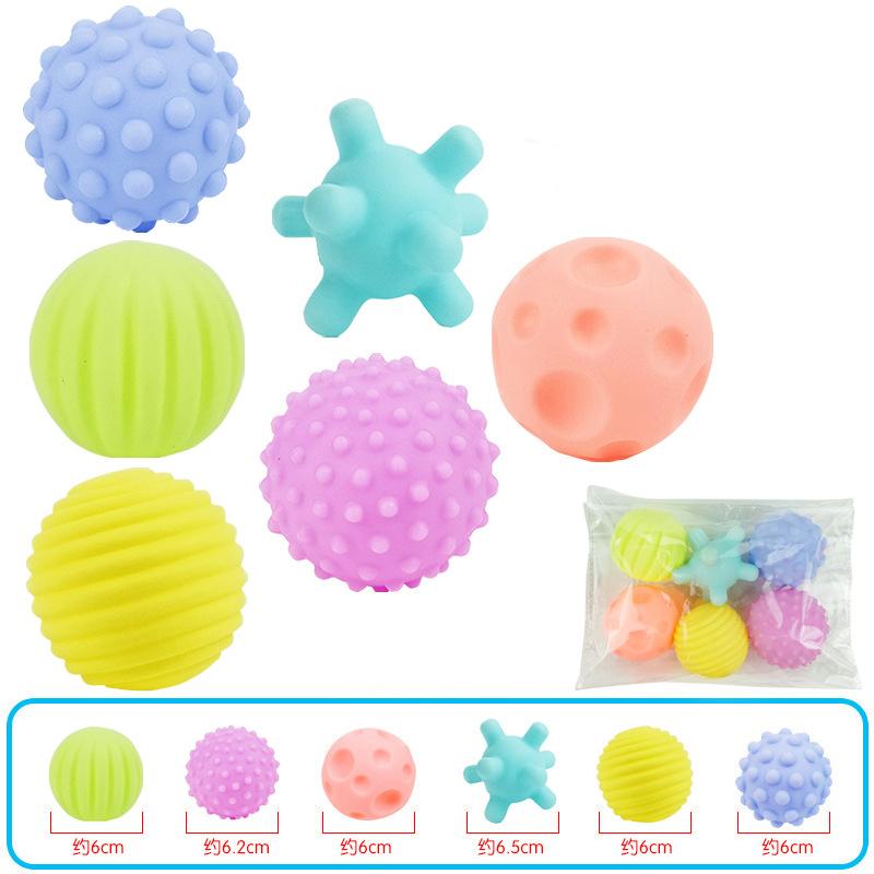 Baby Tactile Senses Toy Sensory Balls Rattles Toy Baby Touch Hand Ball Massage Soft Textured Balls Infant Senses Development Toy
