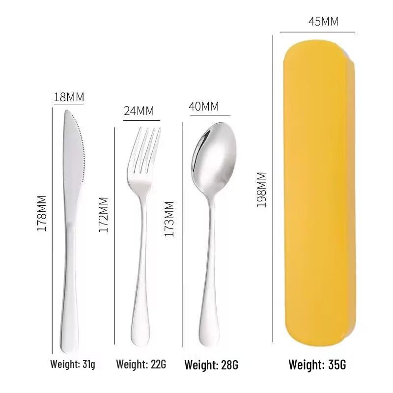 Abay Portable Student Picnic Cutlery Set