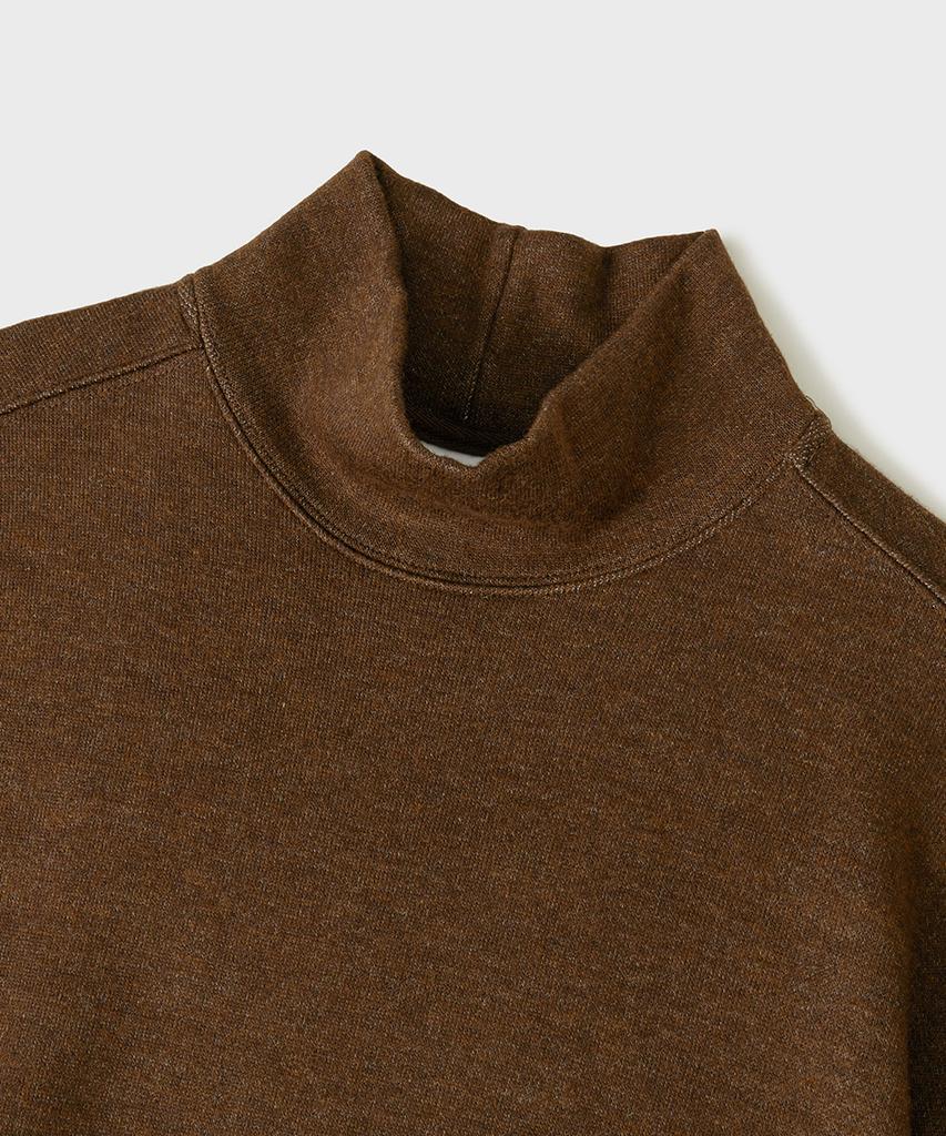 HOOVES Oblique Half-Neck Long Sleeve [Brown]
