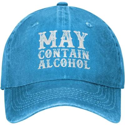 May Contain Alcohol Hat for Men Dad Hats Cute Hat Unisex Snapback One Size Outdoor Sun Visor
