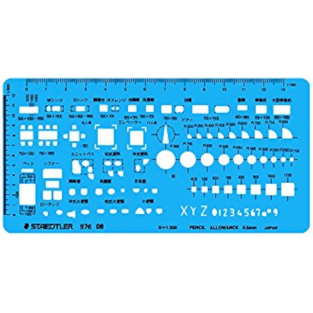 Staedtler Template Room Layout Ruler (Small) 1 Sheet 976 08