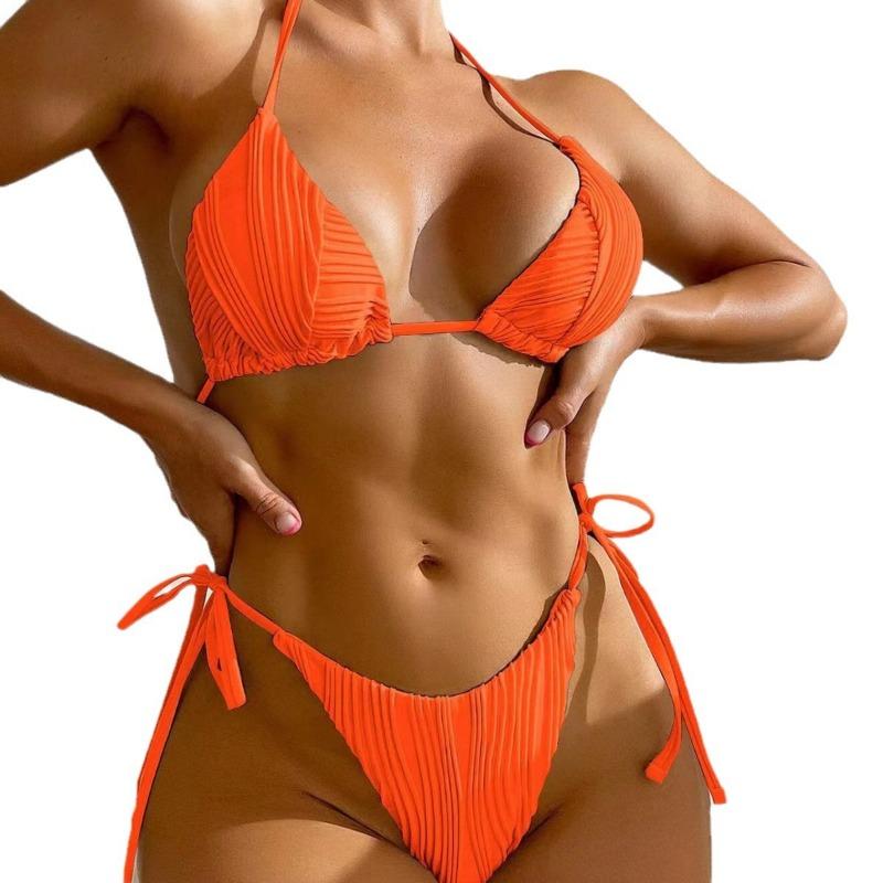 New Drawstring Strap Split Bikini Swimwear Bikini