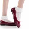Solid Color Short Socks Women Japanese Fashion Black White Gray Low Cut Ankle Socks Lolita Sweet Girls Cute Lace Ruffle Socks
