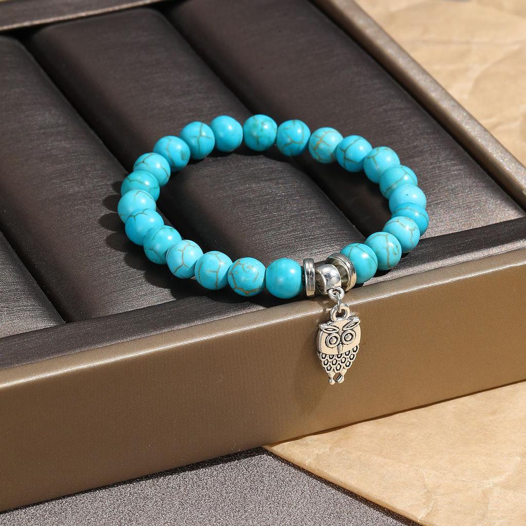 Charm Bracelets Daily Wear Personality Women's Turquoise Gifts Bohemian Vacation 1PC Festival Beaded Pendant Bracelet Vintage