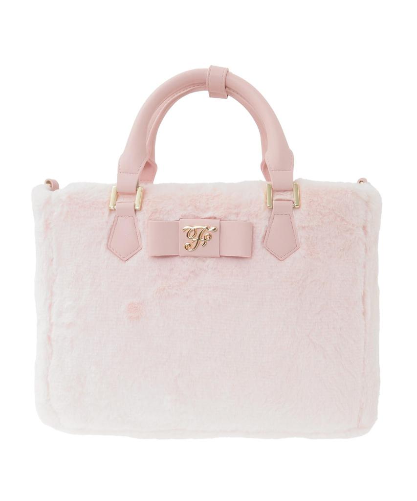 Maison de FLEUR Faux Fur Divided Size 08001036200 Bag, White, F, Handbag,