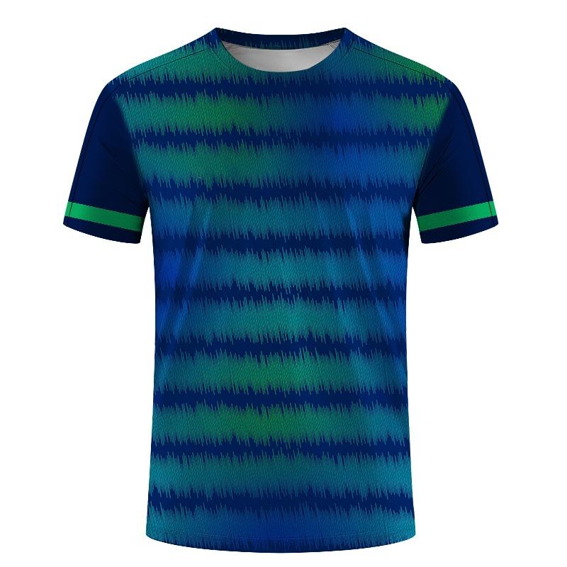 Colorful Geometric Splicing Pattern T Shirt For Men Sport 3D Printed Tees Casual Short Sleeve Round Neck