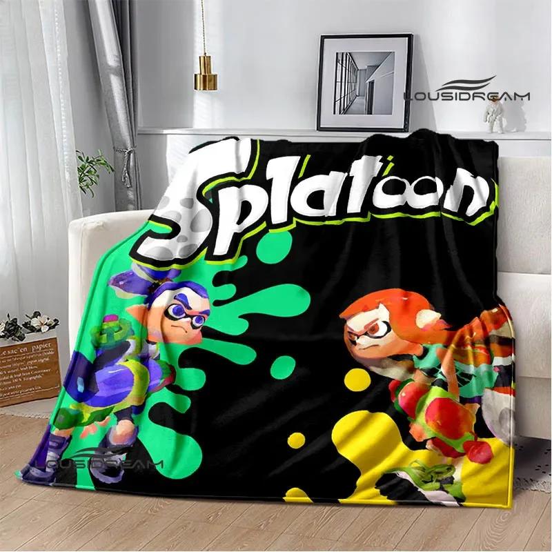 3D Cartoon game Splatoon printed blankets Picnic blanket Warm Flannel blankets Home bed linings blankets for beds Birthday Gift