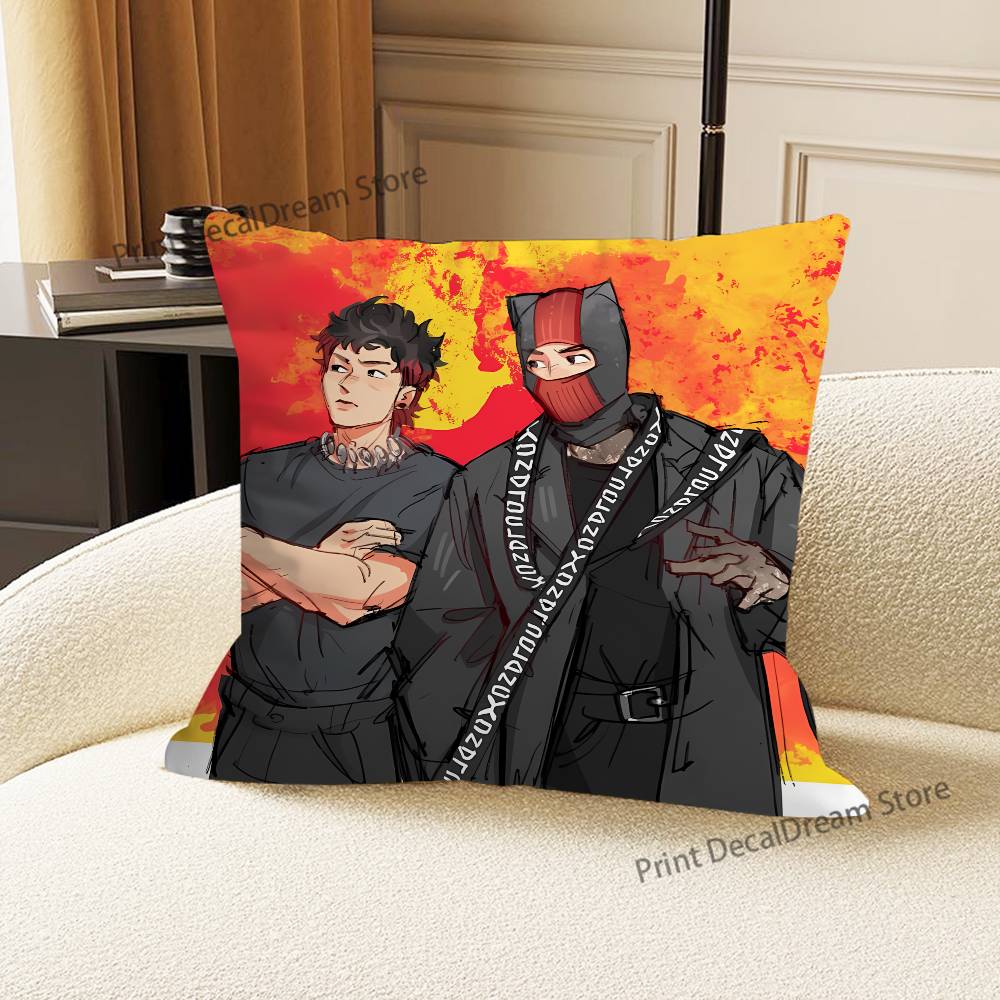 T-Tyler J-Josh J-Joseph D-Dun Printed Pillow Cover Cushion Case Simple Sofa Pillow Case No Pillow Core