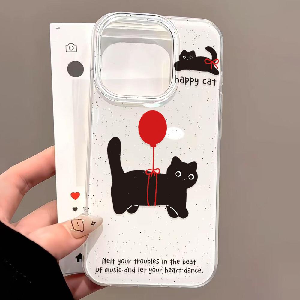 Painted Phone Case for iPhone 12 13 15 16 iPhone 16 12 13 14 15 Pro  14 15 16 Pro Max Coverage Shockproof Anti-Fingerprint Fresh Style Protective Case