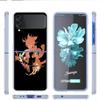 Anime Genshin Impact Case For Samsung Galaxy Z Flip 4 5G Transparent Hard Cell Phone Cover ZFlip Clear PC Luxury Shell Coque