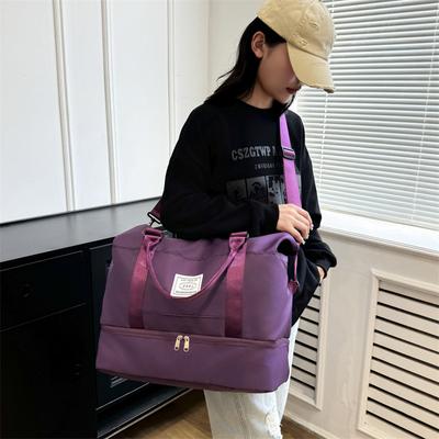 Travel Tote Bag Dry and Wet Separation Oxford Cloth Sports Yoga Fitness Bag Can Cover Tie Rod Fashion Luggage Storage Bag