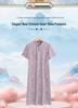 Summer Short-Sleeved Faux Silk Qipao Dress for Middle-Aged and Elderly Women
