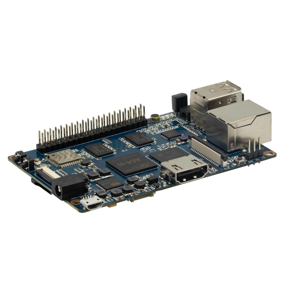 Banana Pi BPI-M64 Allwinner A64 64-bit quad-core Cortex A53 2GB DDR3 8G eMMC met WiFi BT4.0 Run Android 8 Linux Ubuntu Raspbian