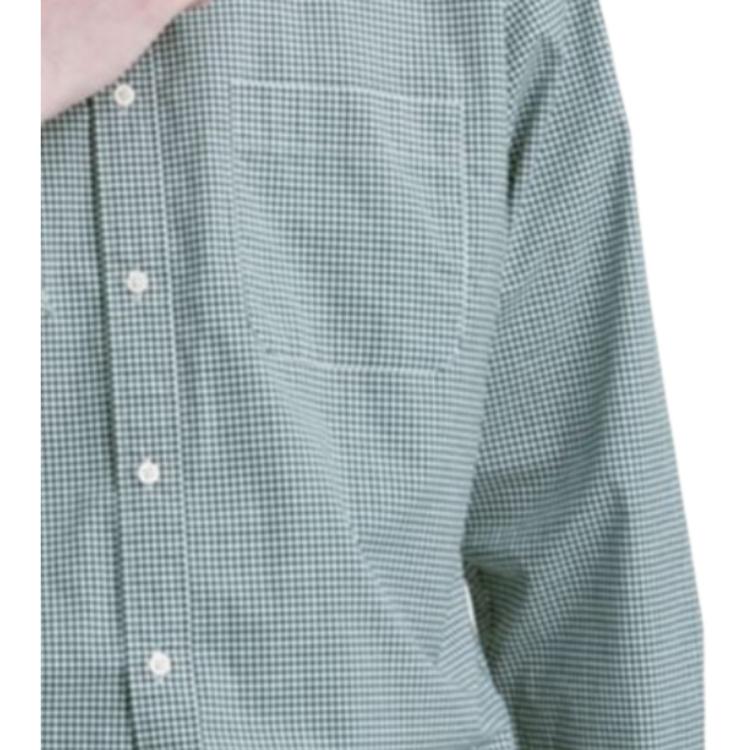 UNIQLO Single-Breasted Checkered Long Sleeve Shirt Unisex shirts Dark-Green 462379-58