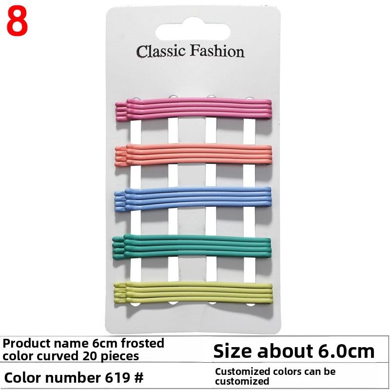 

Летние Красочные Волнистые Прямые Стальные Зажимы для Женских Заколок для Волос с Заколками, Которые Не Облупляются и Универсальны 619#
