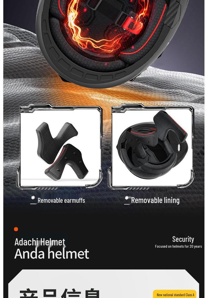 Unisex Full Face Flip-Up Motorcycle Helmet with LED Taillight, All-Season, 3C/DOT Certified
